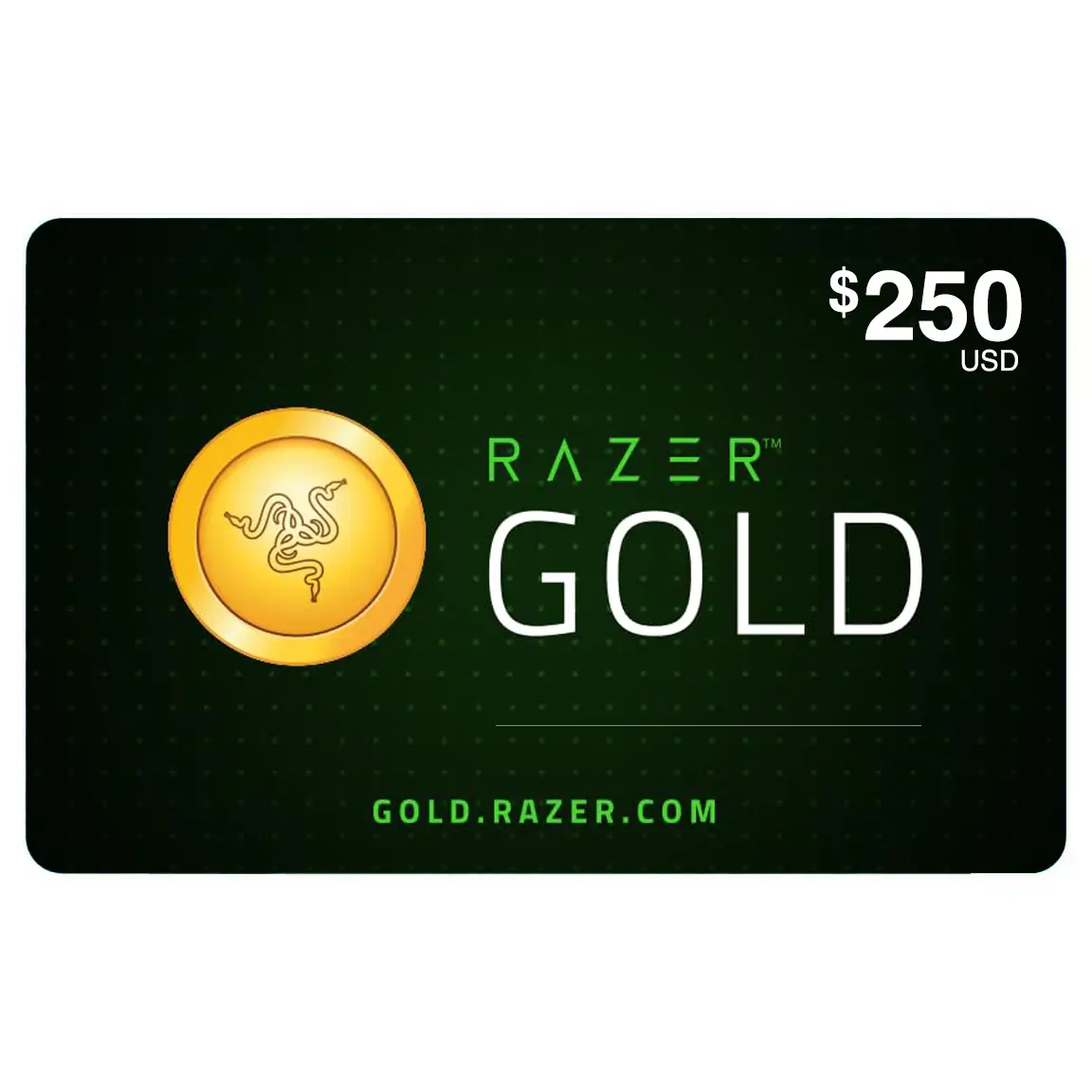 $250 Razer Gold Gift Card (US) - Enhance Your Gaming Experience