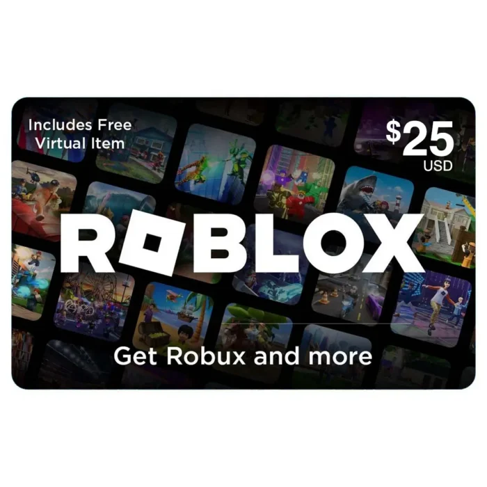 Roblox Gift Card $25 – Instant Digital Code for Robux and Avatar Upgrades